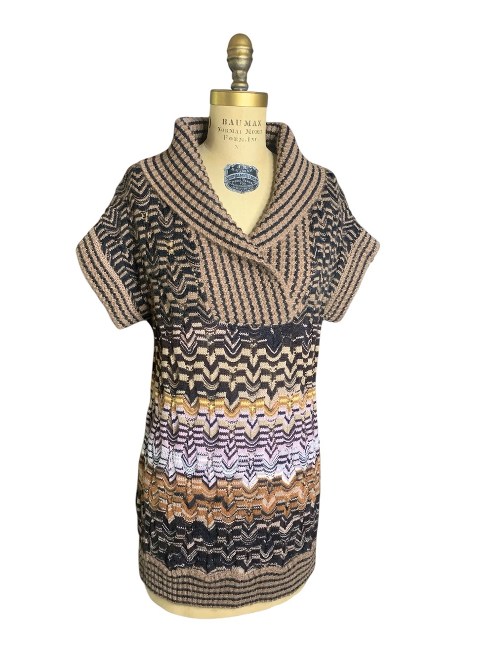 90s MISSONI | Main label | Chevron Wool adjustable | Stretch Cardigan jumper